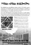 [ANGERS] Pique-nique Solidaire devant la préfecture et le Conseil général de Maine-et-Loire, le mardi 13 mars 2012 de 11h à 14h